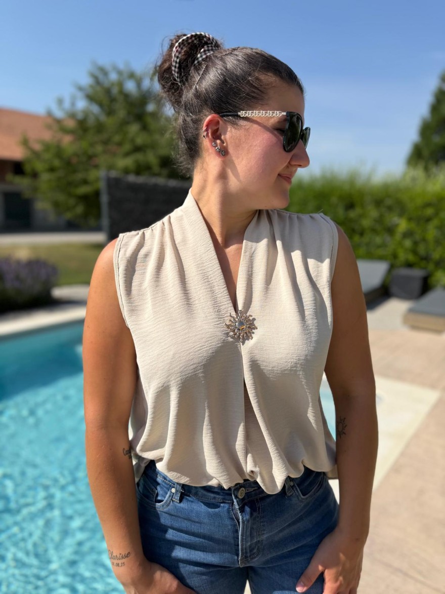 Débardeur Léger Petit Prix Fluide Femme Col V | Marina & Paloma