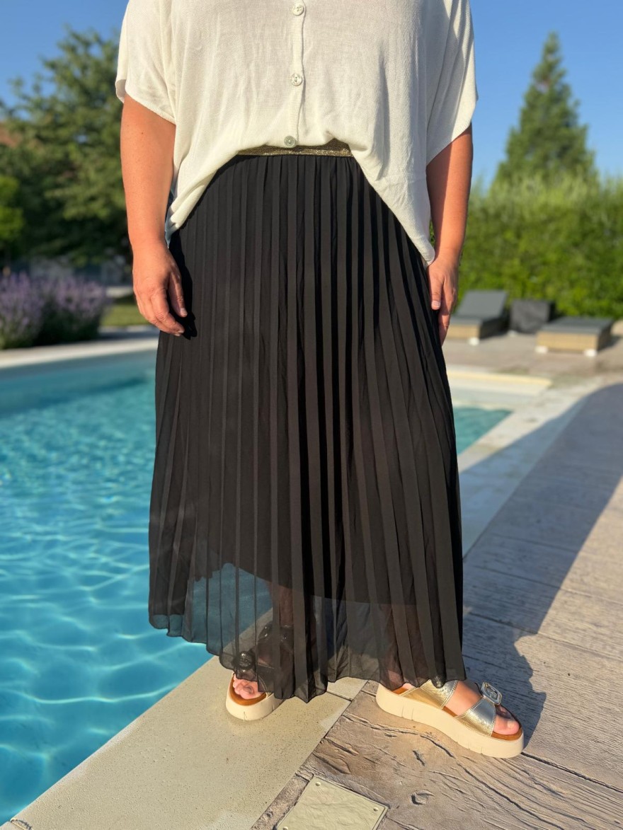 Jupe Longue Grande Taille Plissée Mily élégante et confortable | Marina & Paloma
