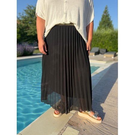 Jupe Longue Grande Taille Plissée Mily élégante et confortable | Marina & Paloma