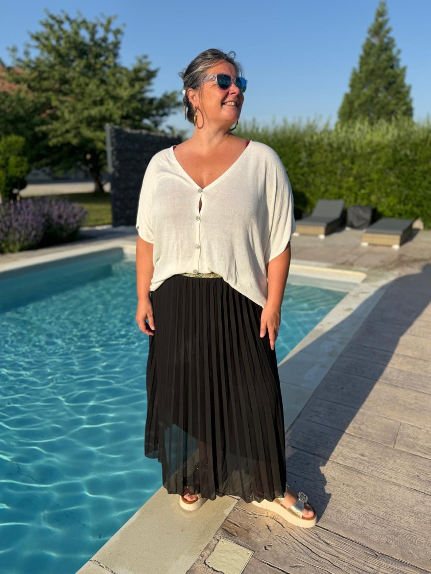 Jupe Longue Grande Taille Plissée Mily élégante et confortable | Marina & Paloma