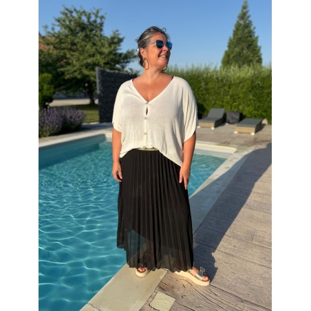 Jupe Longue Grande Taille Plissée Mily élégante et confortable | Marina & Paloma