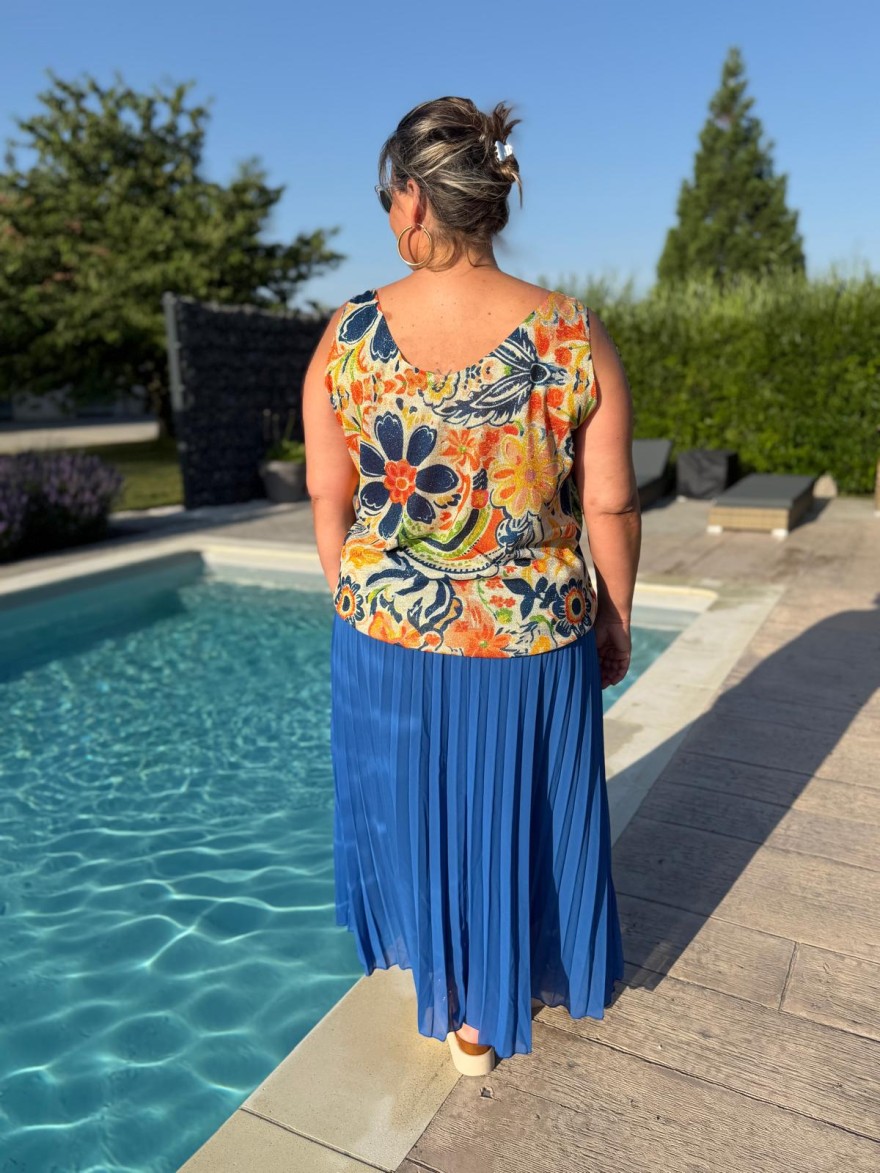 Jupe Longue Grande Taille Plissée Mily élégante et confortable | Marina & Paloma