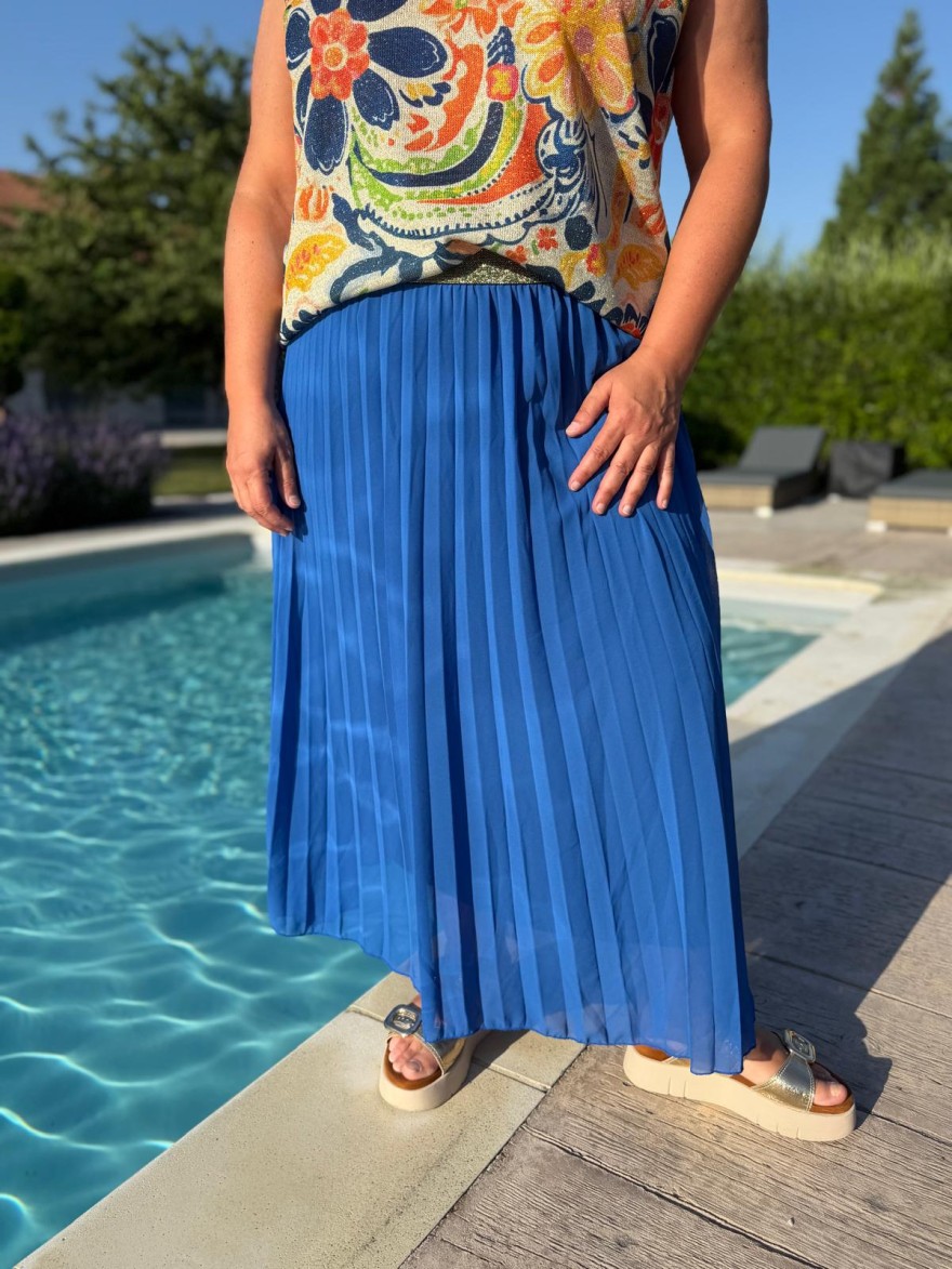 Jupe Longue Grande Taille Plissée Mily élégante et confortable | Marina & Paloma