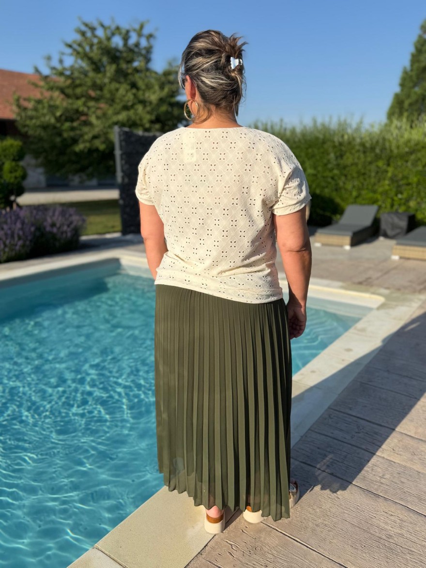 Jupe Longue Grande Taille Plissée Mily élégante et confortable | Marina & Paloma