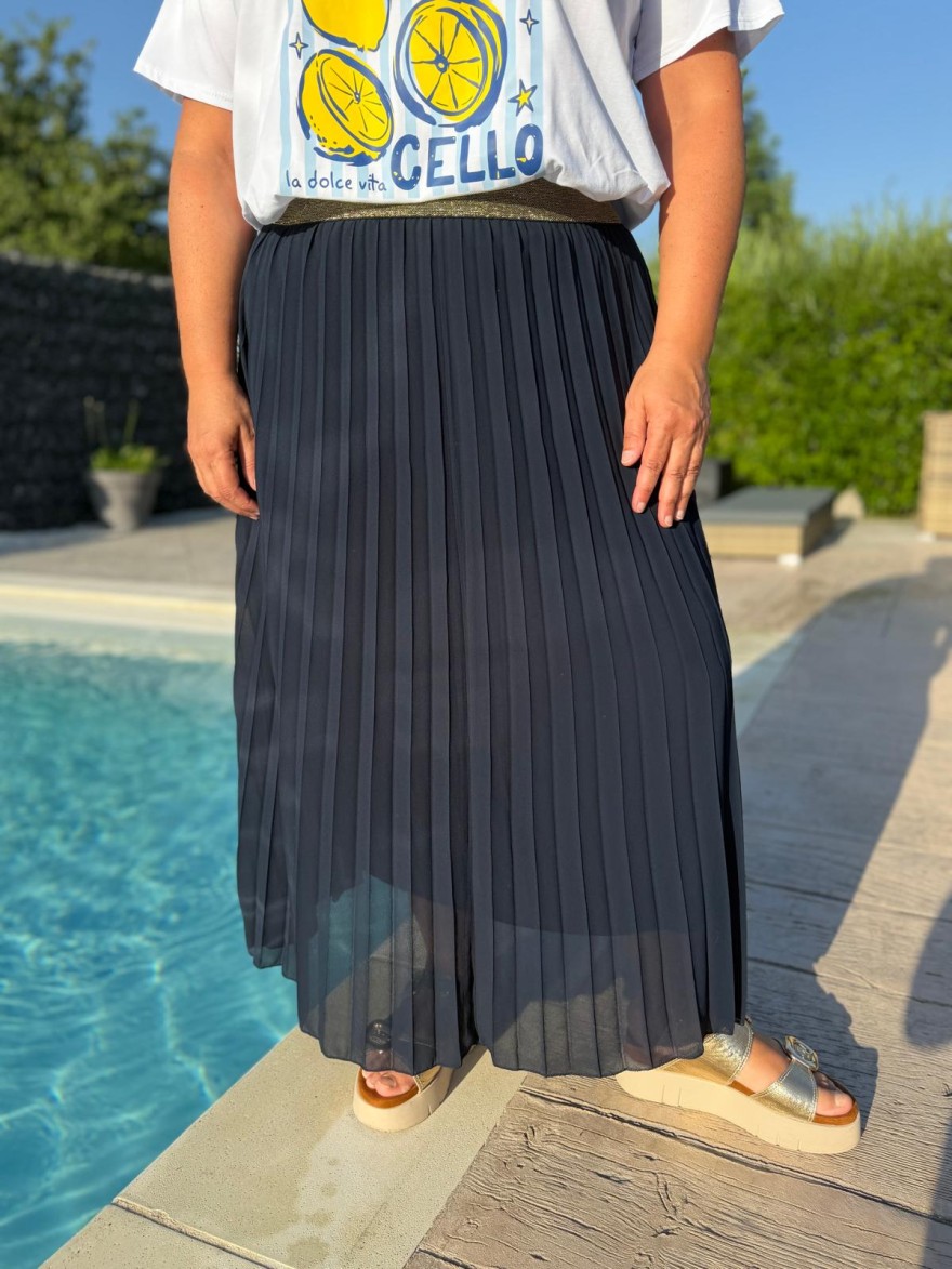 Jupe Longue Grande Taille Plissée Mily élégante et confortable | Marina & Paloma
