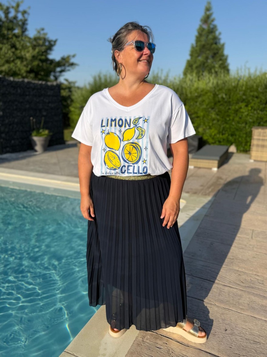 Jupe Longue Grande Taille Plissée Mily élégante et confortable | Marina & Paloma