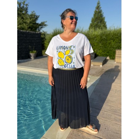 Tee Shirt Limoncello Grande Taille coton imprimé graphique | Marina & Paloma