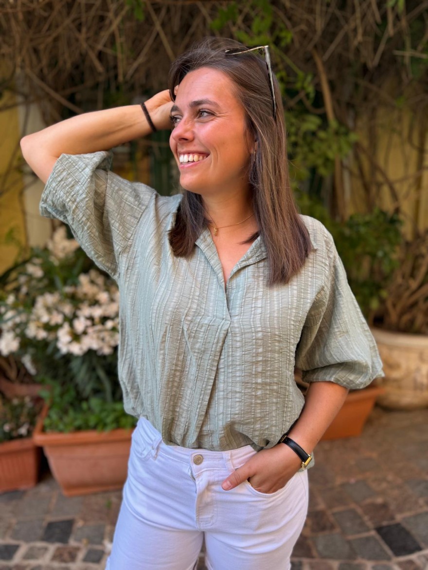 Chemisier Court Manches Bouffantes fluide | Marina & Paloma