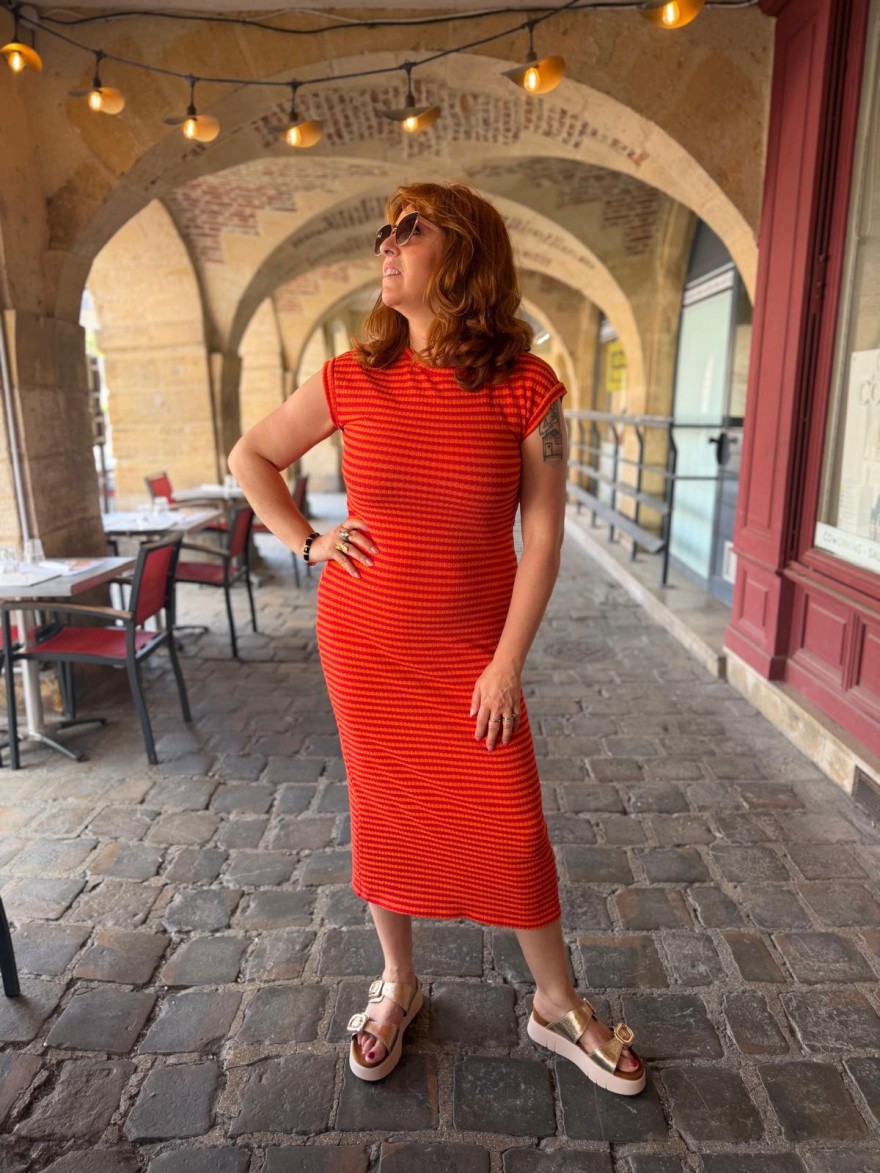 Robe Longue Crochet Made in Italy Doublée Fluide | Marina & Paloma