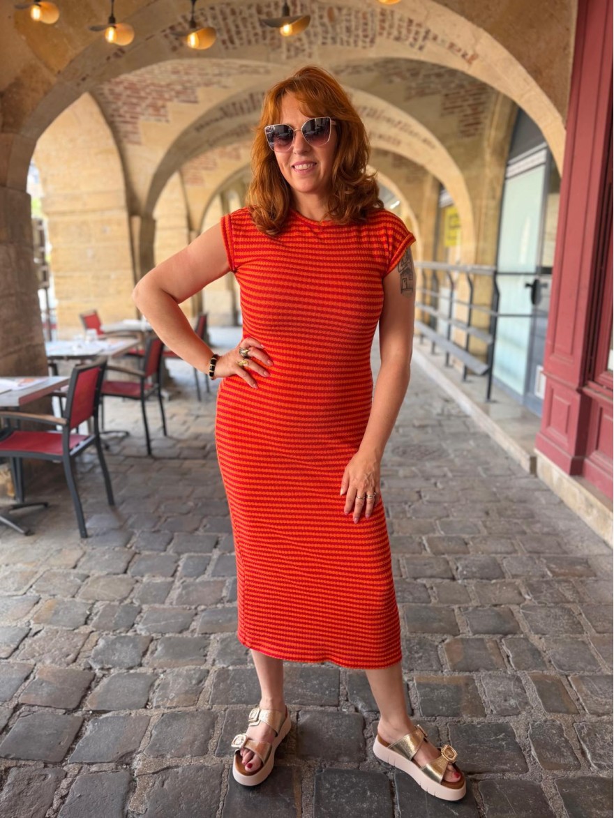 Robe Longue Crochet Made in Italy Doublée Fluide | Marina & Paloma