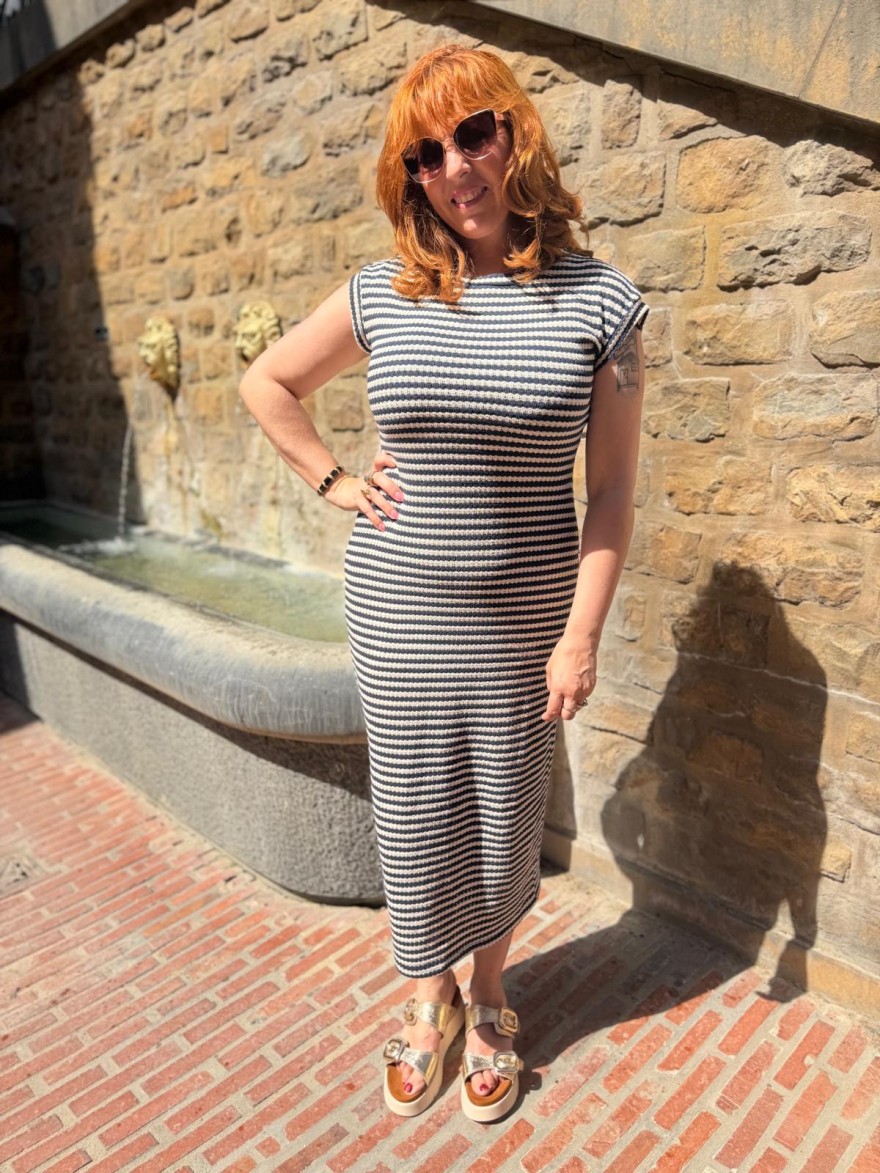 Robe Longue Crochet Made in Italy Doublée Fluide | Marina & Paloma