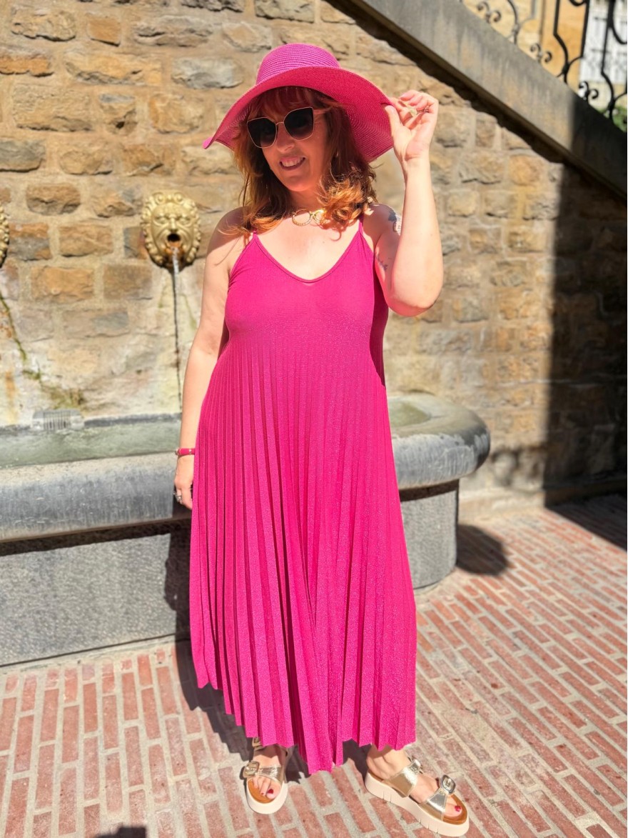 Robe Longue à Bretelles Pailletée Col V Héra | Marina & Paloma