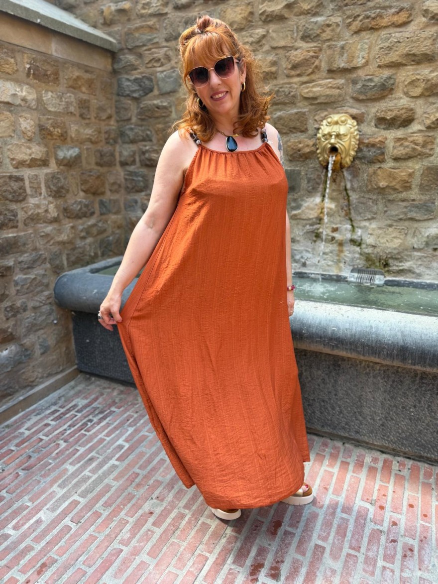 Robe Longue à Bretelles Fluide Femme Camillia | Marina & Paloma