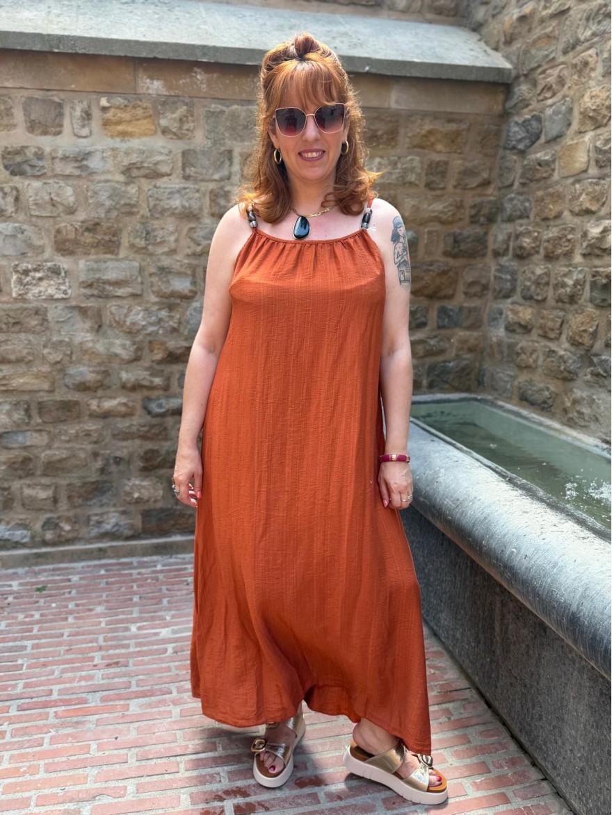 Robe Longue à Bretelles Fluide Femme Camillia | Marina & Paloma