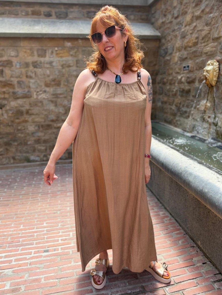 Robe Longue à Bretelles Fluide Femme Camillia | Marina & Paloma