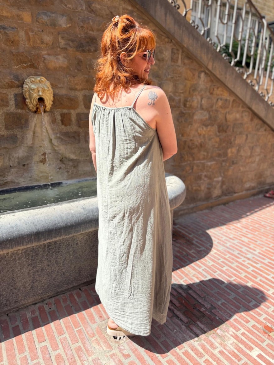 Robe Longue à Bretelles Fluide Femme Camillia | Marina & Paloma