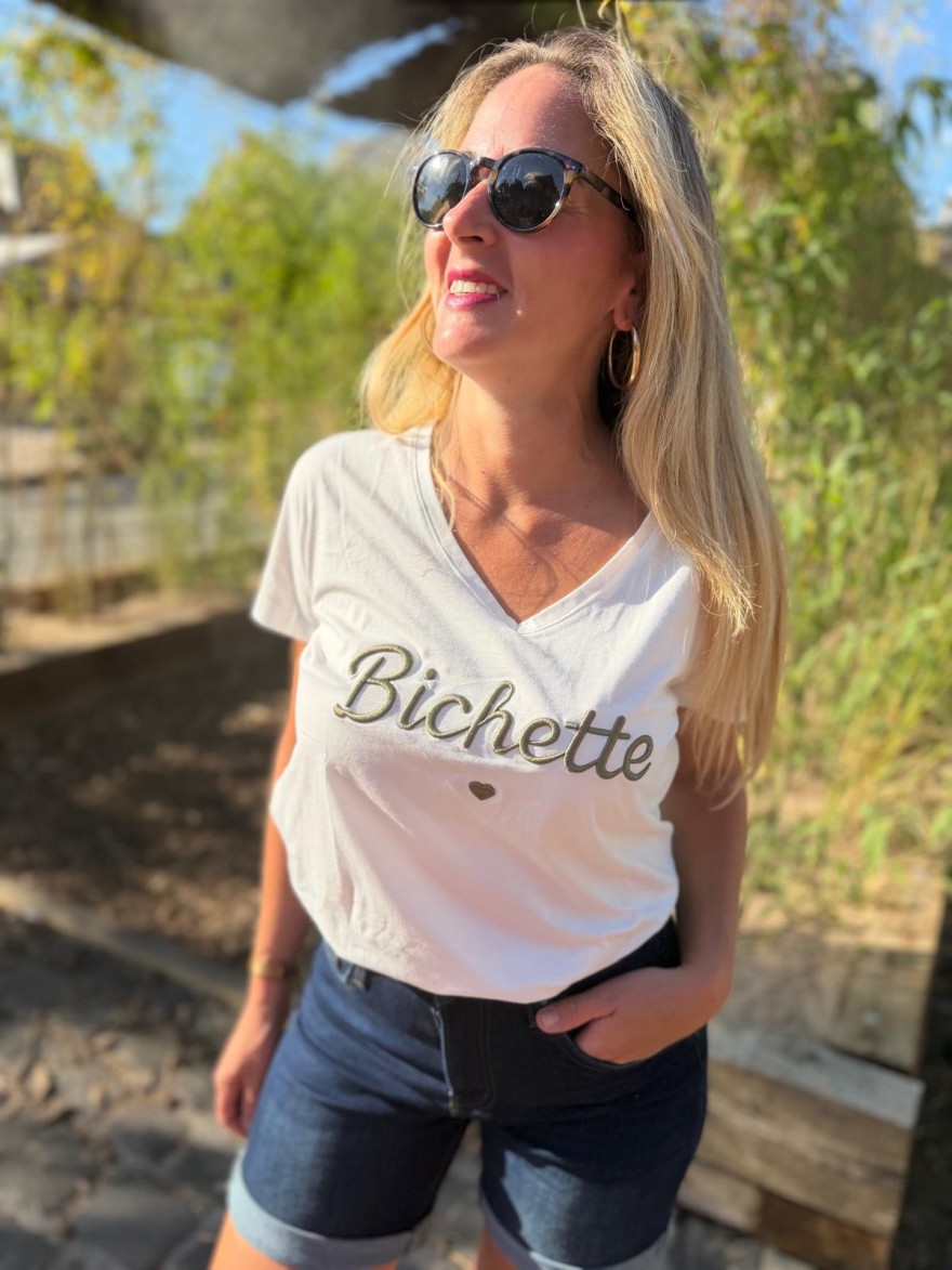 Tee-Shirt Bichette Kaki Femme Emma & Ella | Marina & Paloma