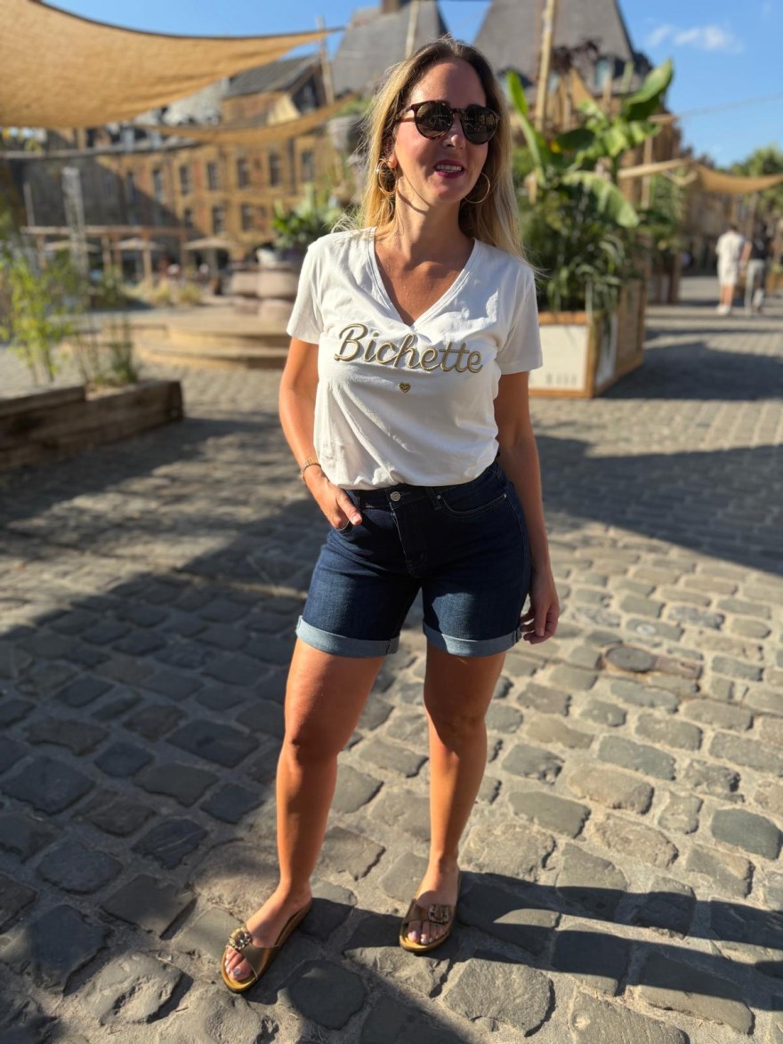 Tee-Shirt Bichette Or Femme Emma & Ella | Marina & Paloma