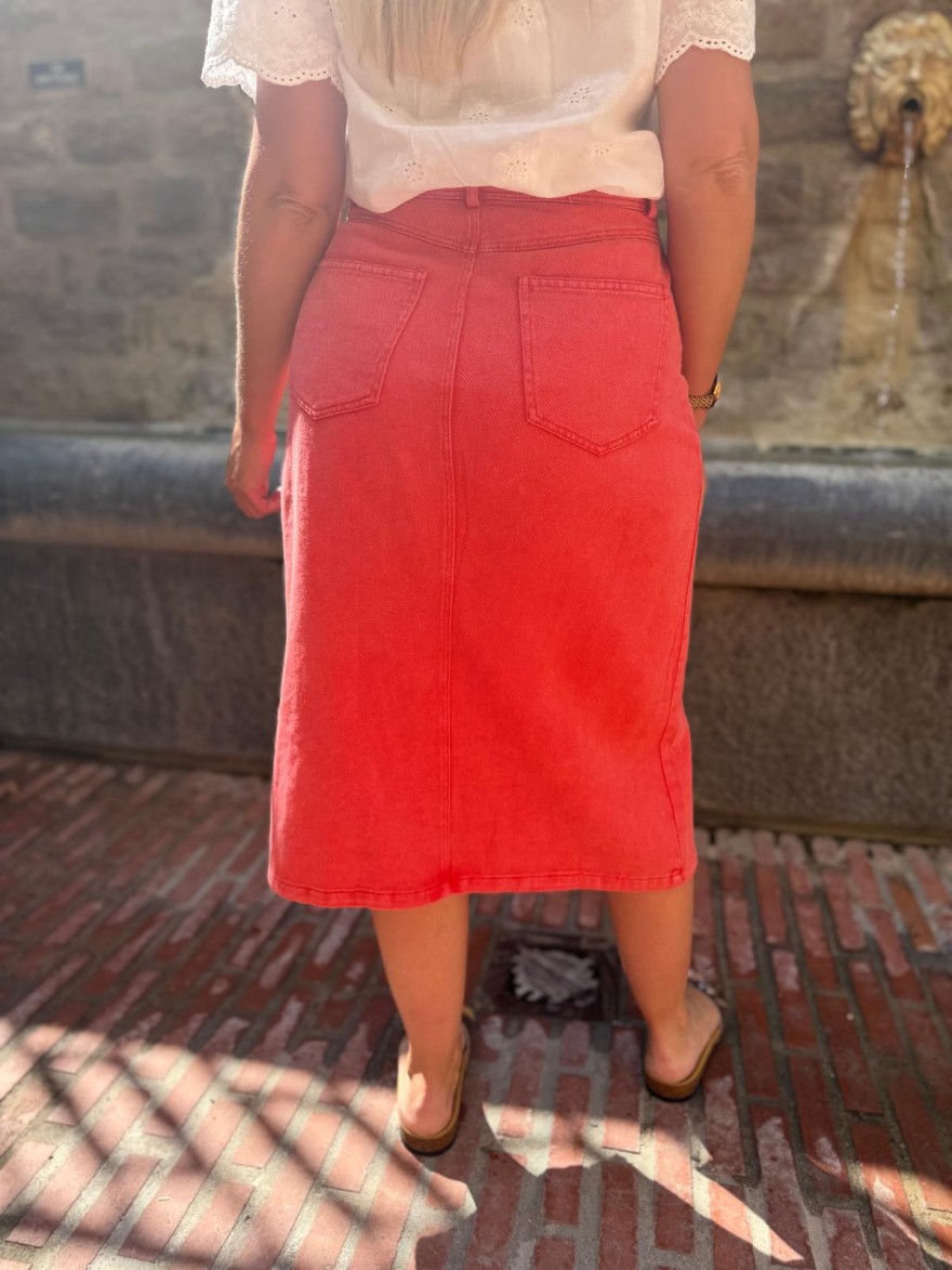 Jupe en Jean Longue Corail Kilky Femme | Marina & Paloma