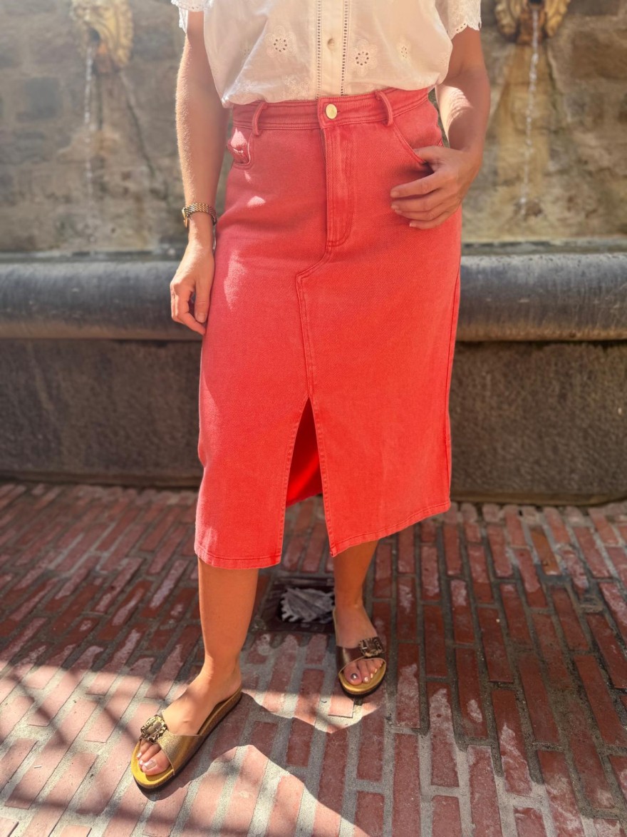 Jupe en Jean Longue Corail Kilky Femme | Marina & Paloma