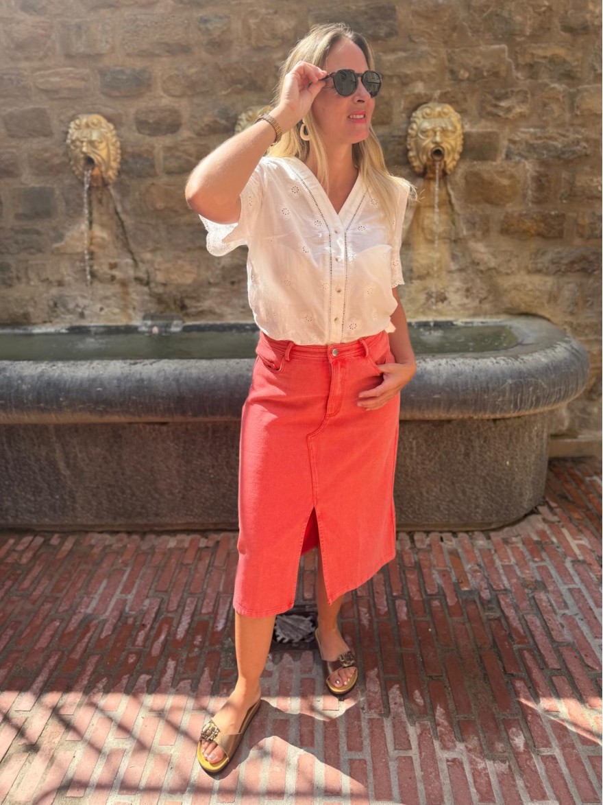 Jupe en Jean Longue Corail Kilky Femme | Marina & Paloma