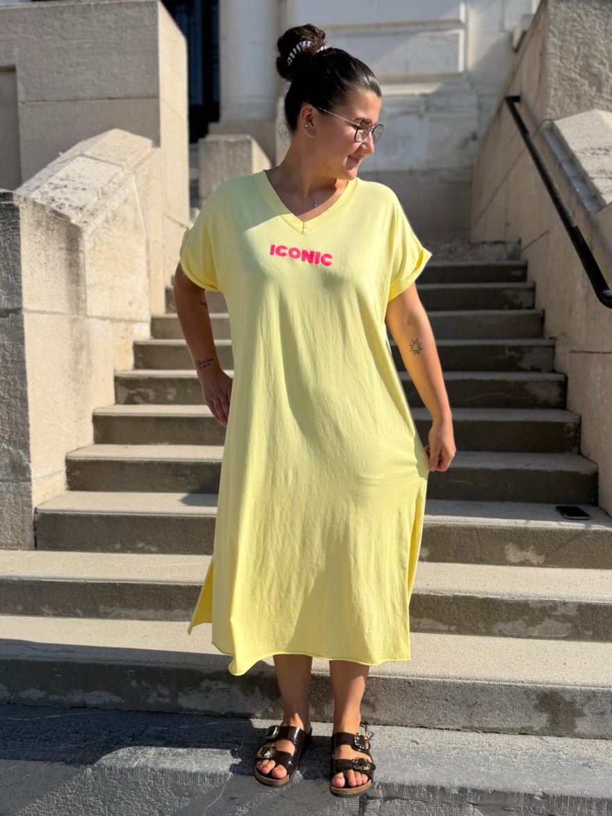 Robe Longue Grande Taille Iconic Fluo Vivichy Made in Italie | Marina & Paloma
