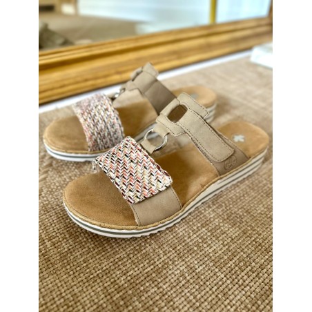 Claquette Confortable Rieker V06P9-60 Cuir à Scratch Femme | Marina & Paloma
