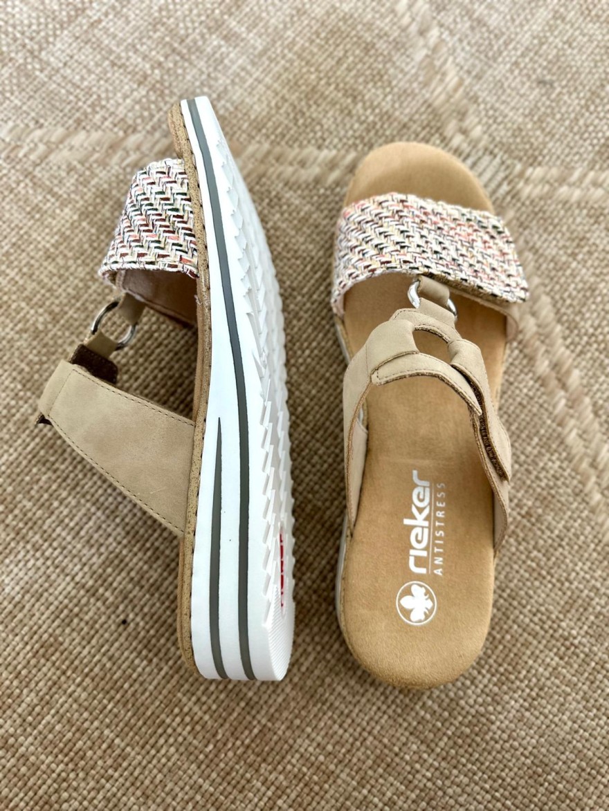 Claquette Confortable Rieker V06P9-60 Cuir à Scratch Femme | Marina & Paloma