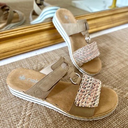 Claquette Confortable Rieker V06P9-60 Cuir à Scratch Femme | Marina & Paloma