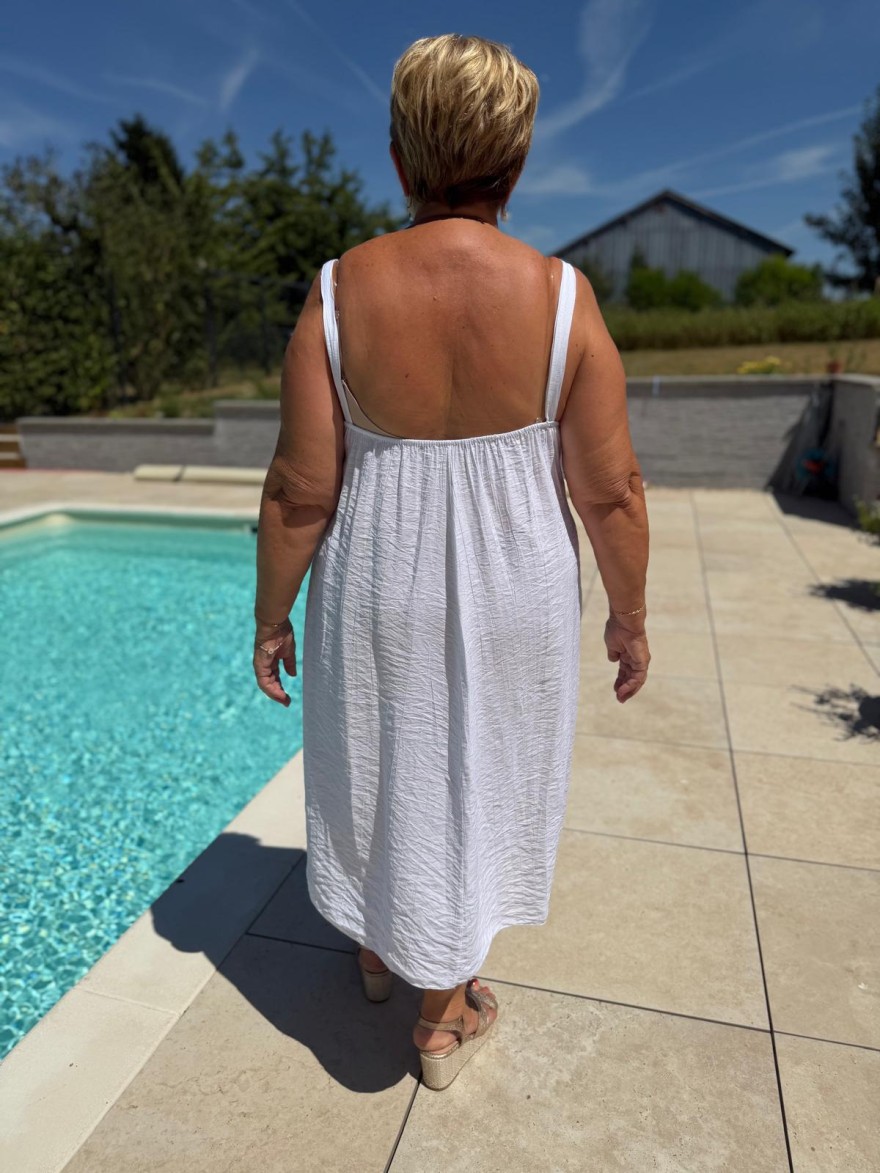 Robe Mi-Longue Grande Taille Broches Épaules Femme | Marina & Paloma
