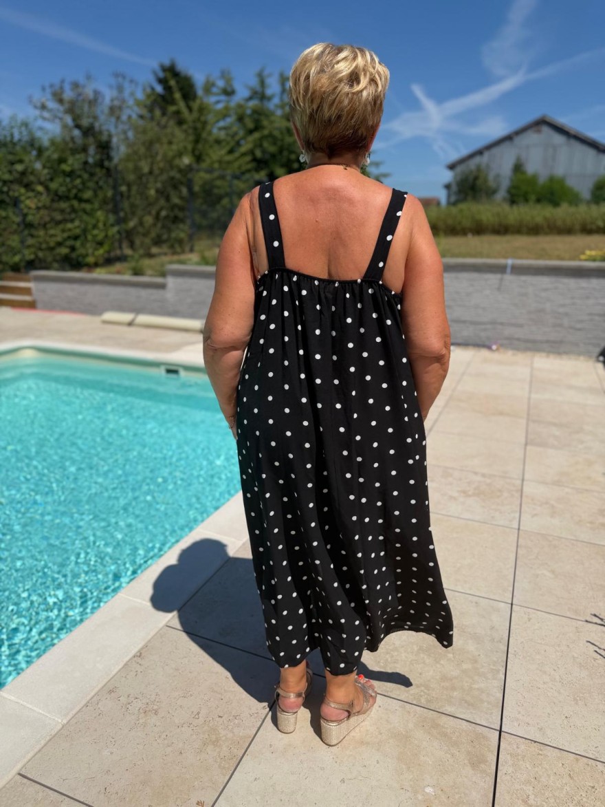Robe Longue à Pois Grande Taille Femme | Marina & Paloma