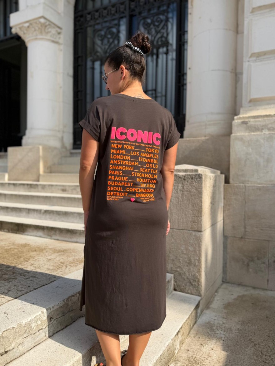 Robe Longue Droite Iconic Fluo Vivichy Made in Italie | Marina & Paloma