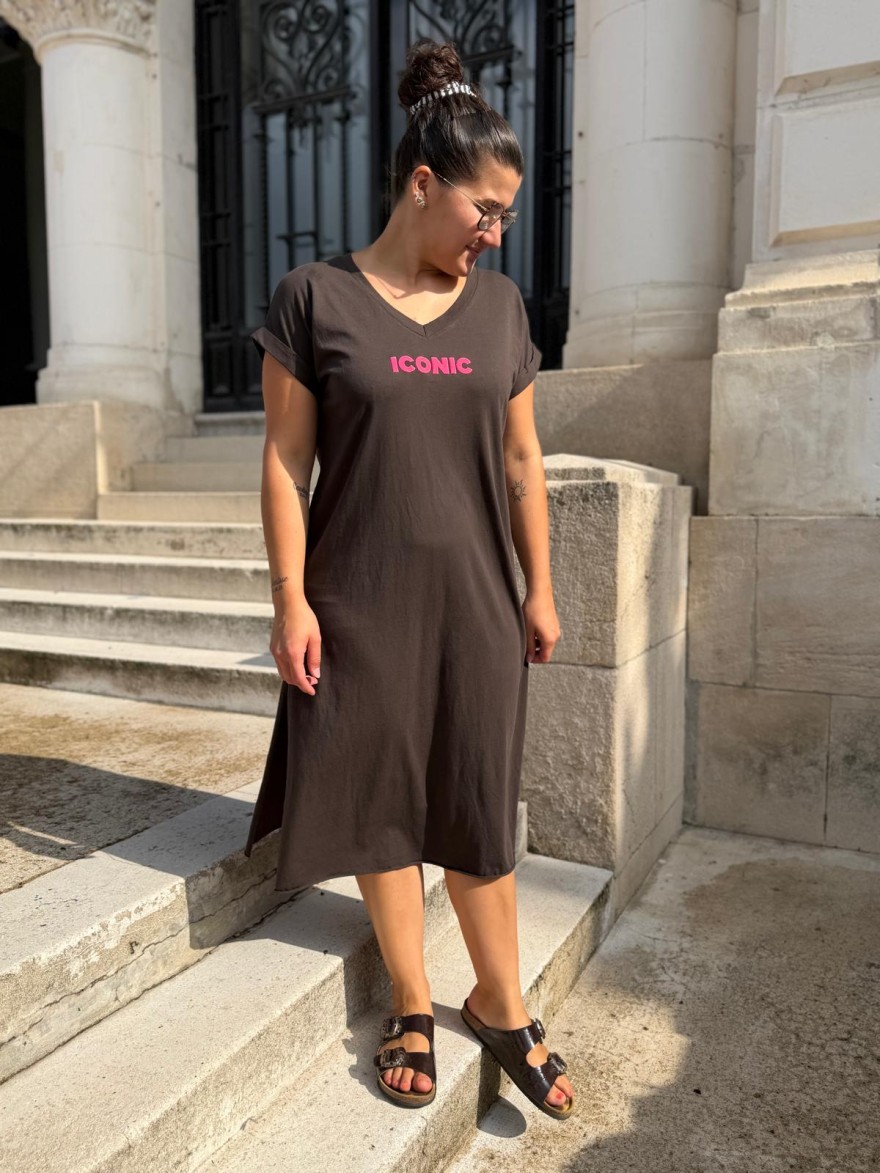 Robe Longue Droite Iconic Fluo Vivichy Made in Italie | Marina & Paloma