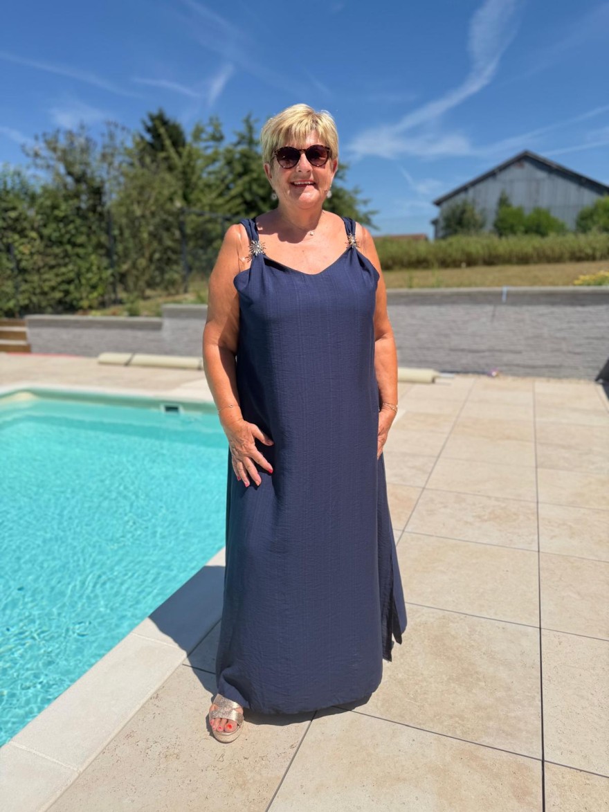 Robe Longue Légère Grande Taille à Broches Soleil | Marina & Paloma
