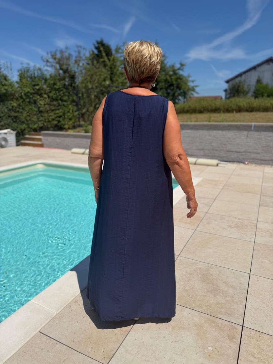 Robe Longue Légère Grande Taille à Broches Soleil | Marina & Paloma