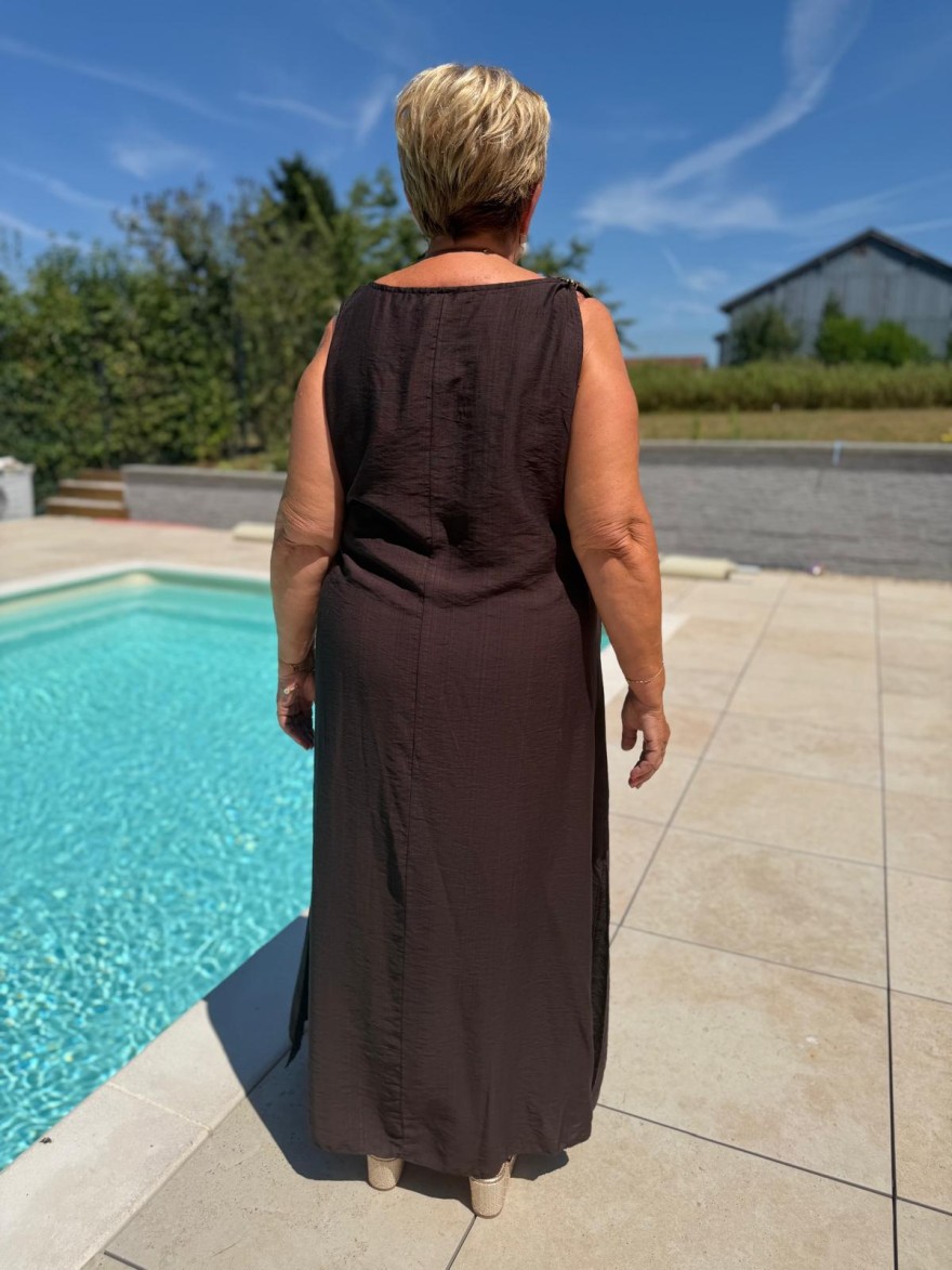 Robe Longue Légère Grande Taille à Broches Soleil | Marina & Paloma