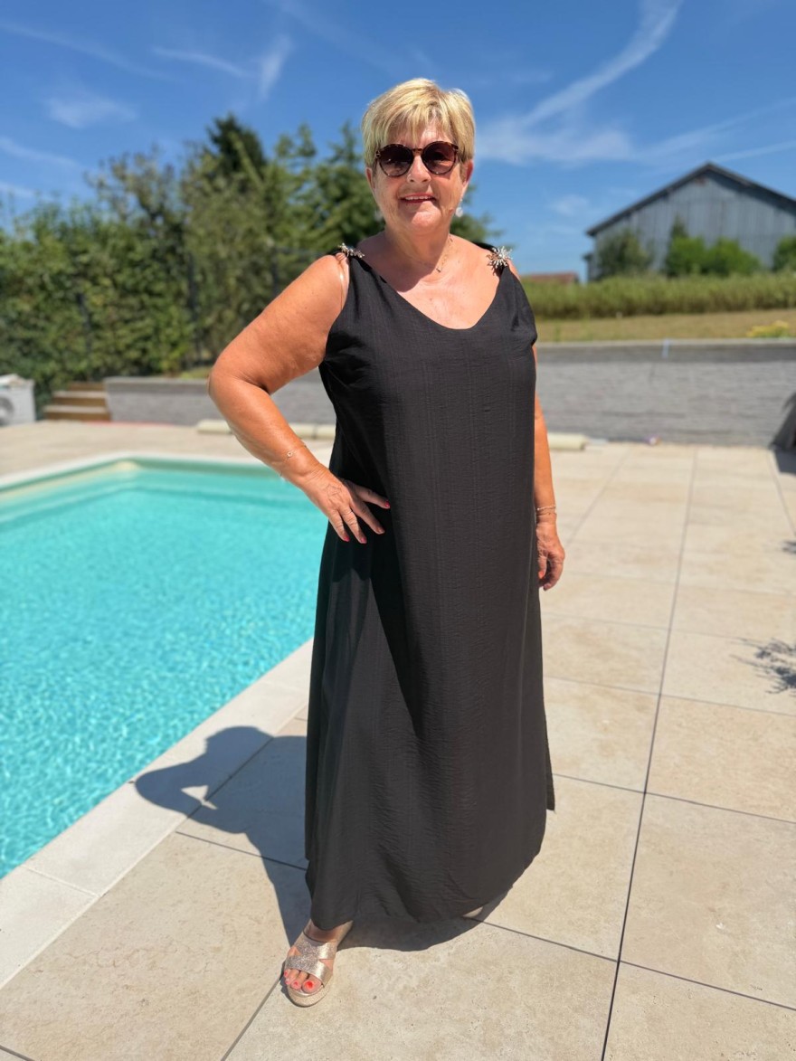 Robe Longue Légère Grande Taille à Broches Soleil | Marina & Paloma
