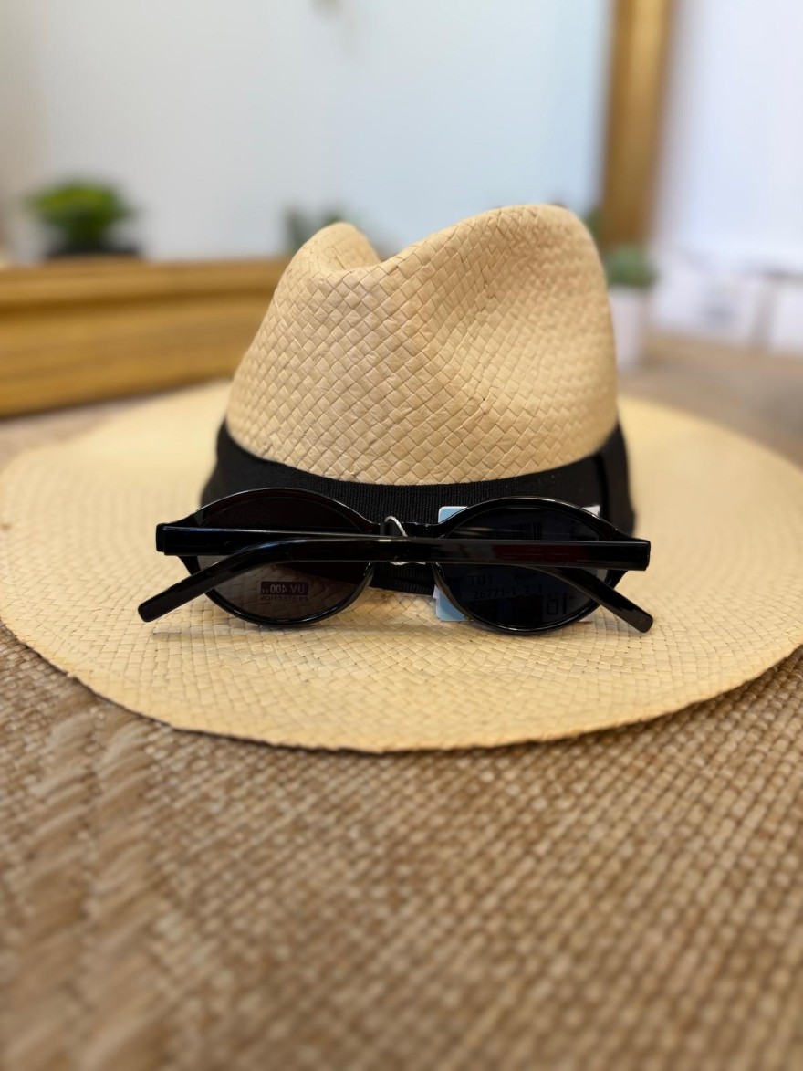 Lunettes de Soleil Ovales Noires Femme Vintage | Marina & Paloma