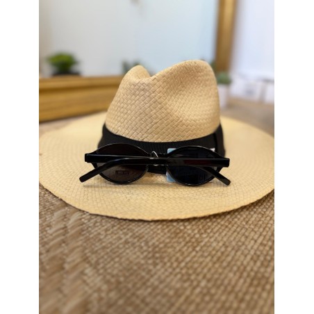 Lunettes de Soleil Ovales Noires Femme Vintage | Marina & Paloma