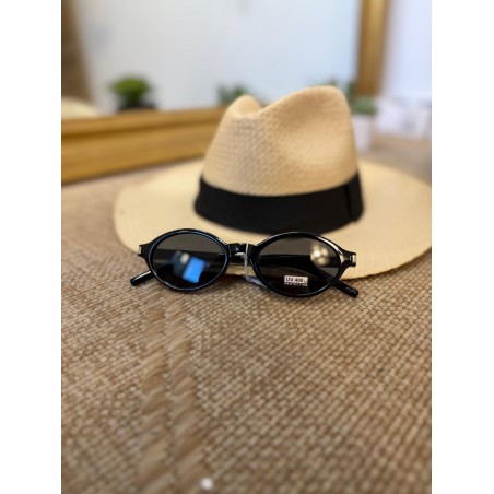 Lunettes de Soleil Ovales Noires Femme Vintage | Marina & Paloma