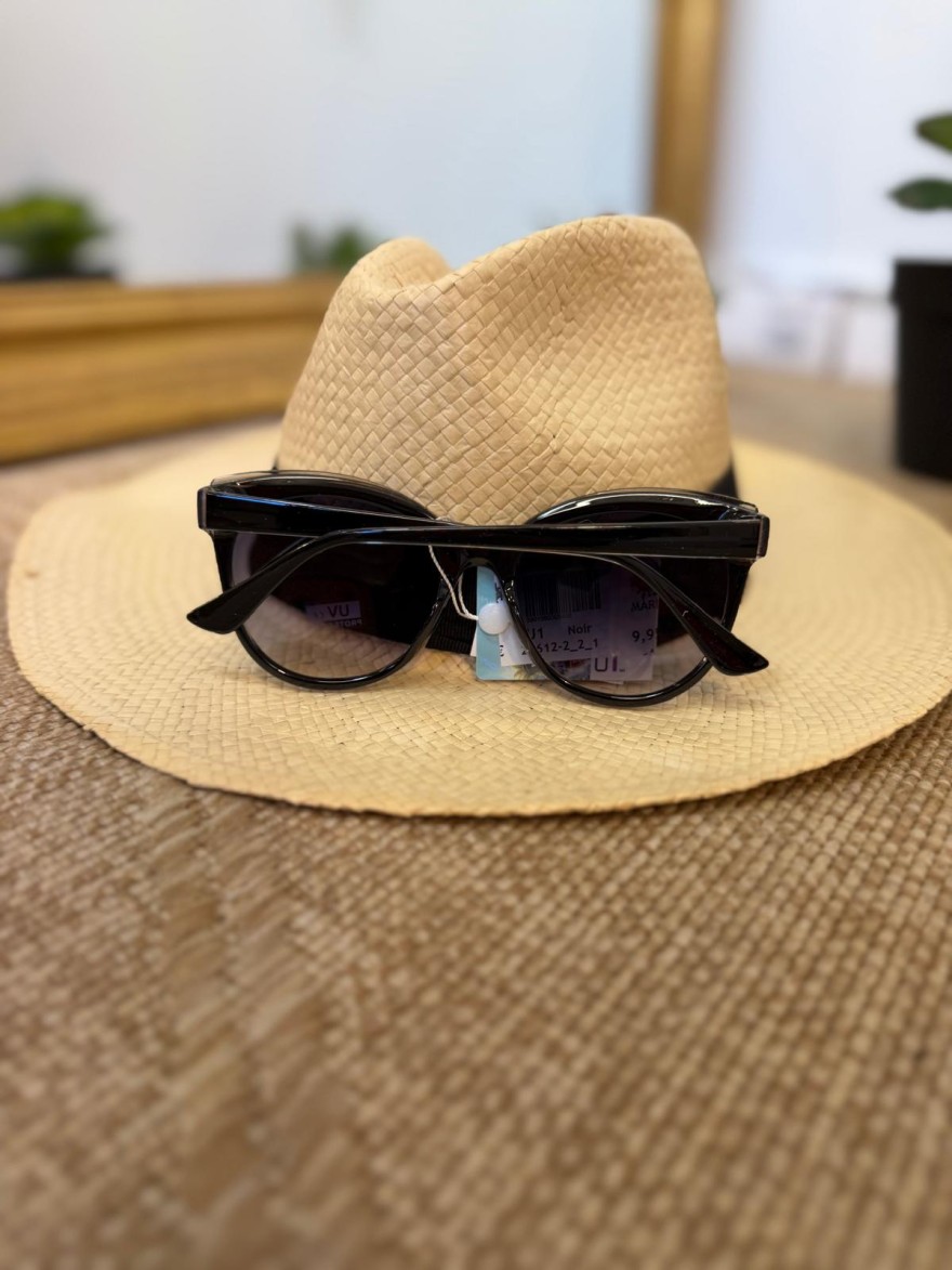 Lunettes de Soleil Rondes Noires Femme Vintage | Marina & Paloma
