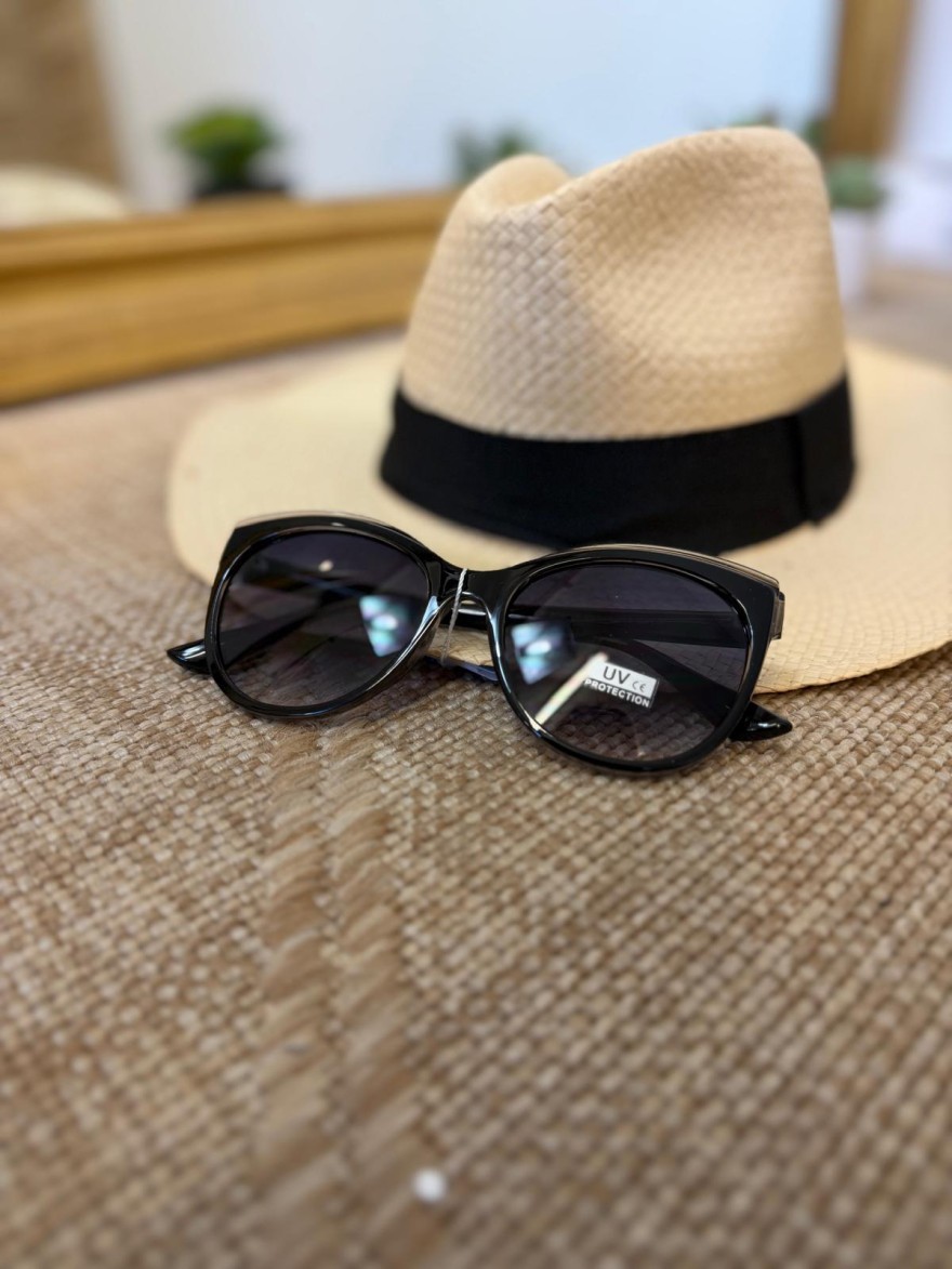 Lunettes de Soleil Rondes Noires Femme Vintage | Marina & Paloma
