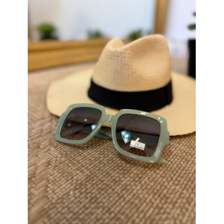 Lunettes de Soleil Carrées Vert Sauge Femme | Marina & Paloma