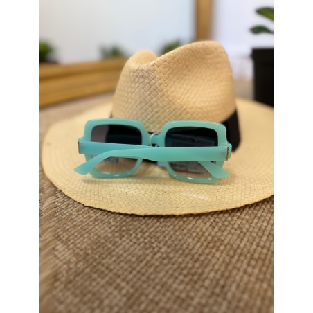 Lunettes de Soleil Carrées Bleu Turquoise Femme | Marina & Paloma