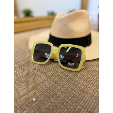Lunettes de Soleil Carrées Jaune Pastel Femme | Marina & Paloma