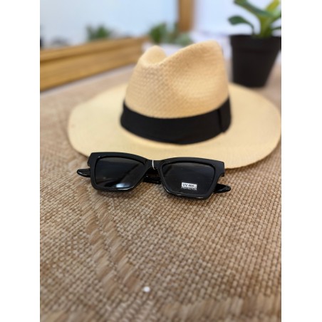 Lunettes de Soleil Rectangulaires Noires Femme | Marina & Paloma