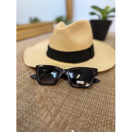 Lunettes de Soleil Rectangulaires Écaille Noire Femme | Marina & Paloma