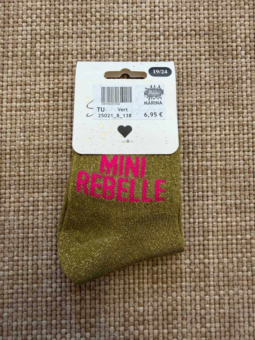 Chaussettes Mini Rebelle Enfant à Paillettes | Les Sacachaussettes | Marina & Paloma