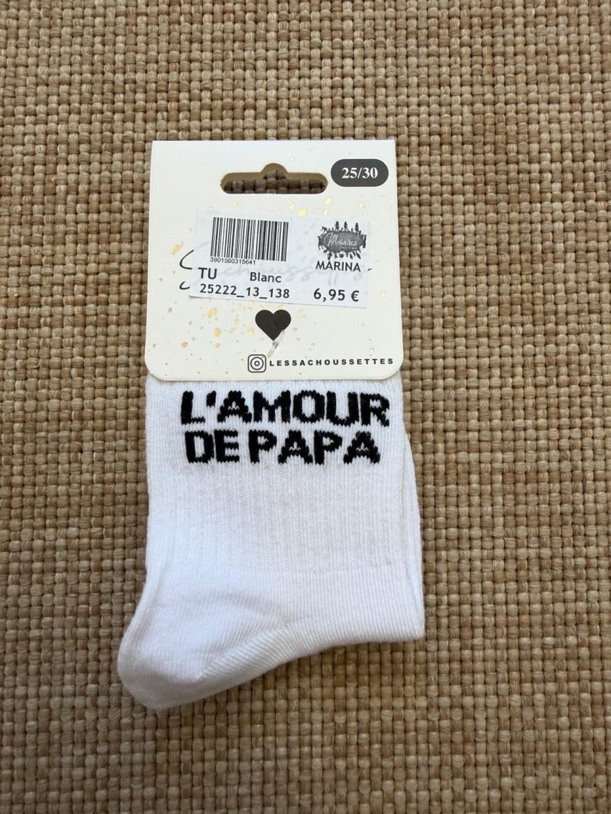 Chaussettes L'Amour de Papa Enfant | Les Sacachaussettes | Marina & Paloma