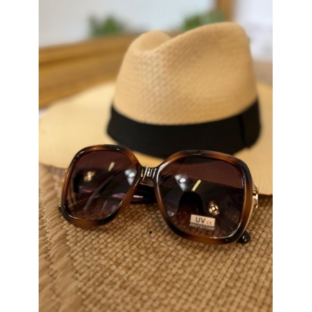 Lunettes de Soleil Oversize Marron Dégradé Femme | Marina & Paloma